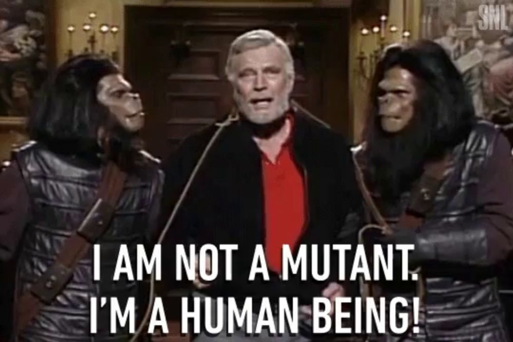 I Am Not A Mutant Im A Human Being Explaining GIF