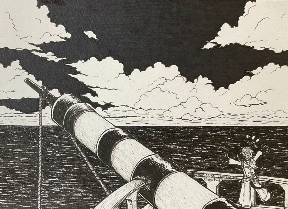 Inktober2024お題13「HORIZON」
エオルゼアの船旅。