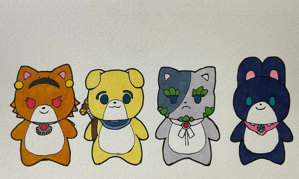 にじたうん風ぬいのスレイヤーズ4人組