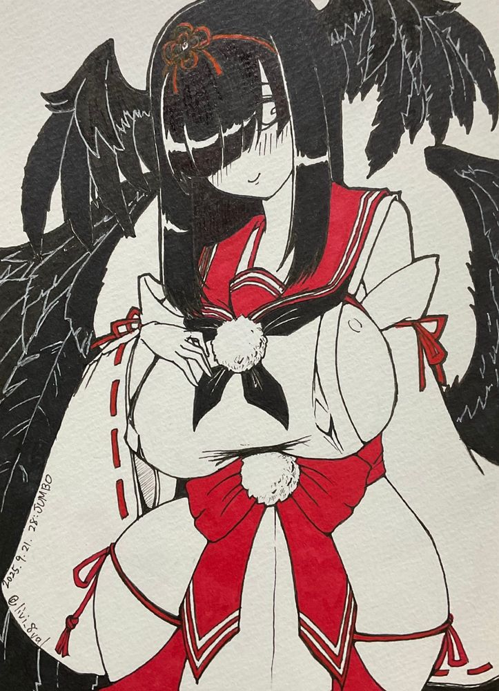 Inktober2024 お題28:JUMBO
ボンバーガールより、カラスバ・ヒイロちゃん