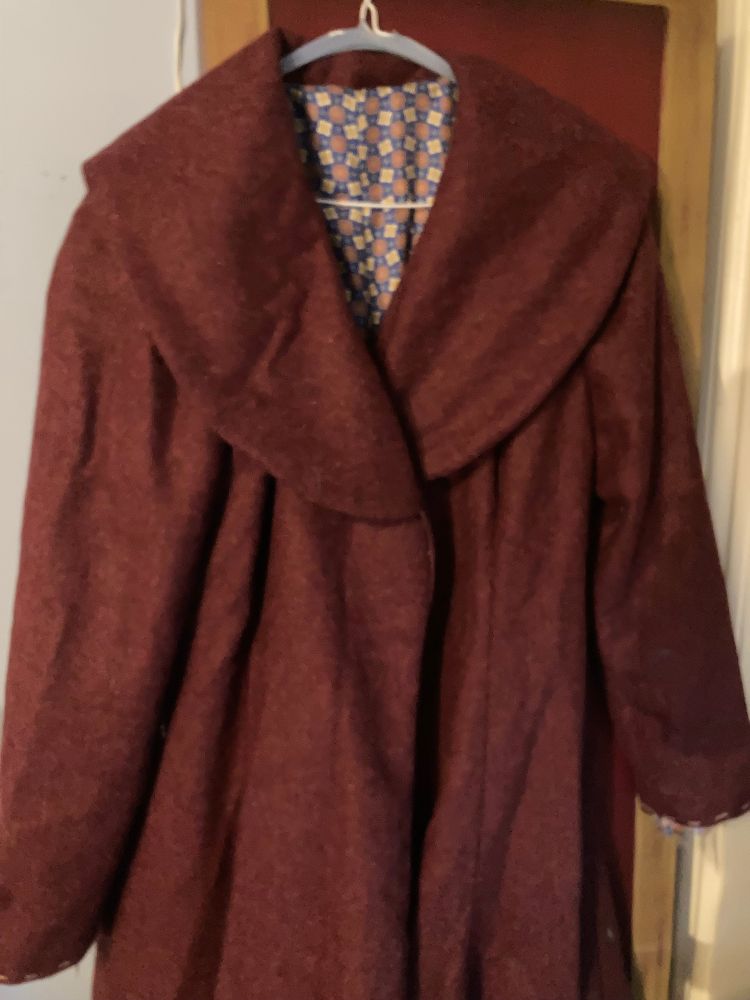 Work in progress wool coat (very creased and in need of steam) 