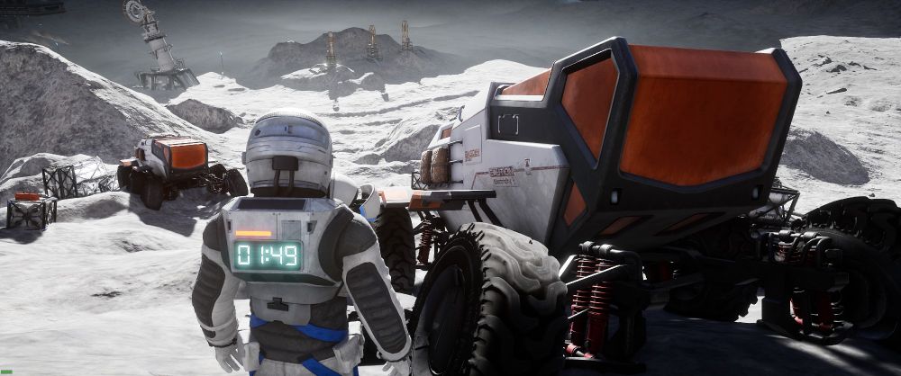 Stranded rovers in the Reinhold Crater.