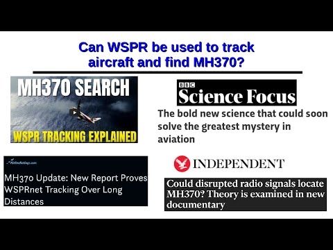 Can WSPR be used to track aircraft and find MH370?