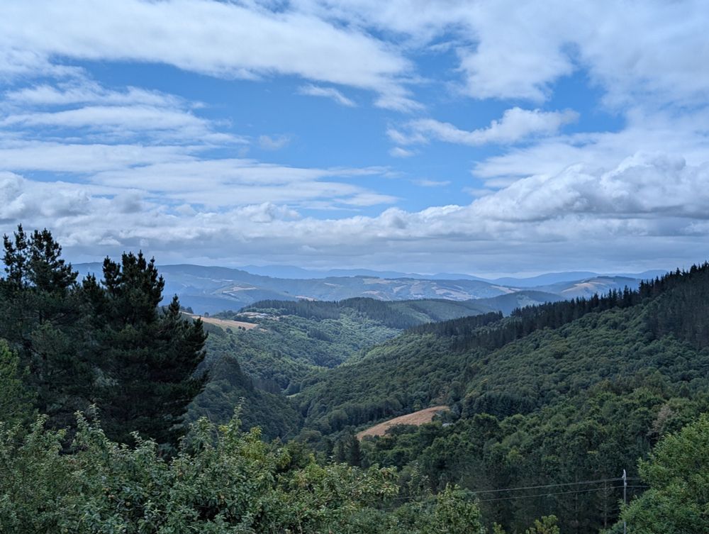 Overlooking mountain range