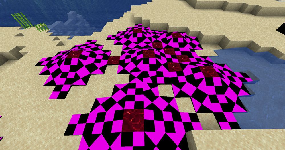Minecraft screenshot of a custom fluid, the flowing texture is broken. 