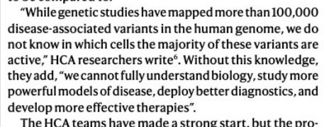 Text describing the human cell atlas