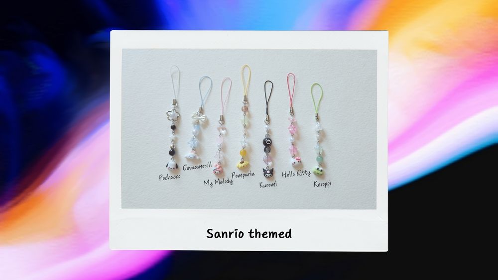 Sanrio themed phone charms various characters