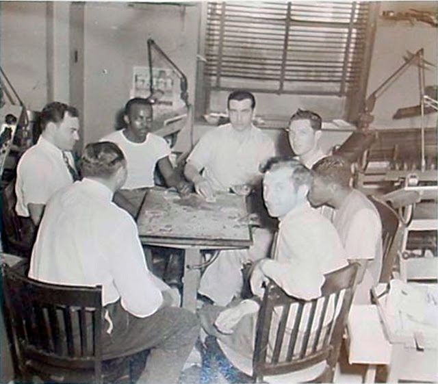 Timely Comics bullpen, card game, 1948