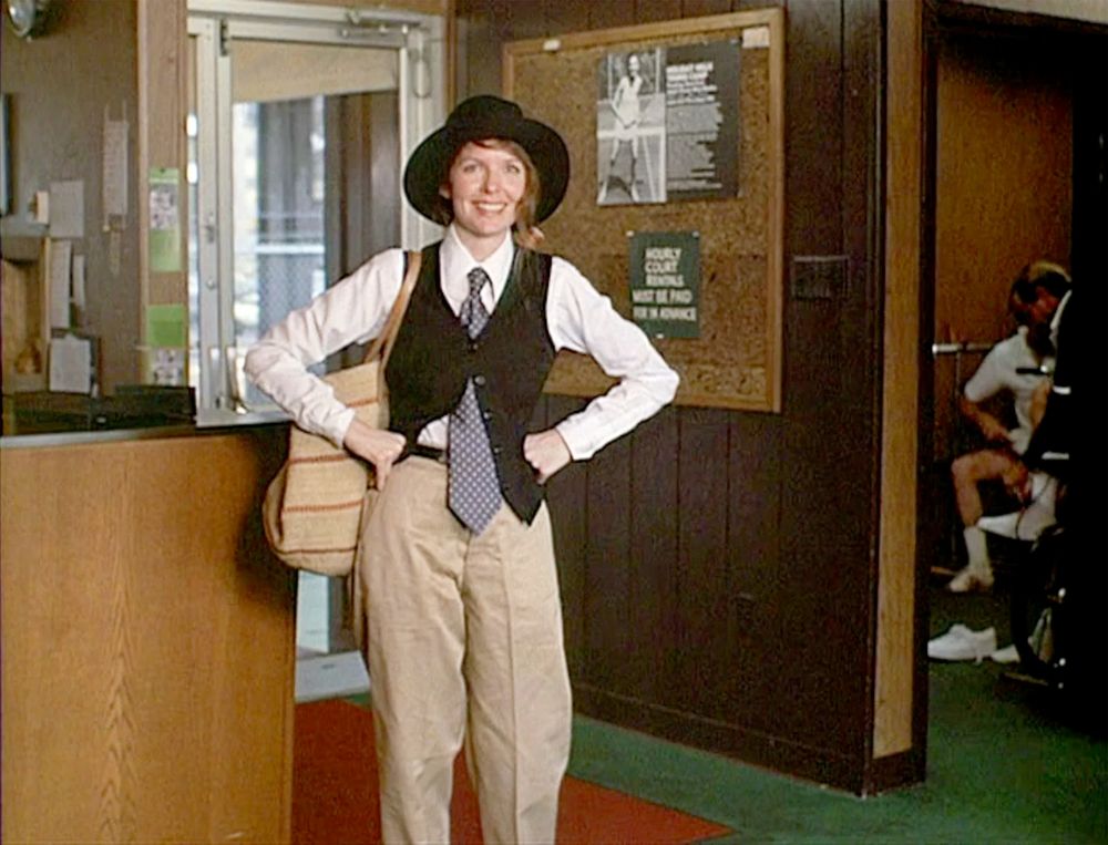 The iconic Annie Hall outfit.