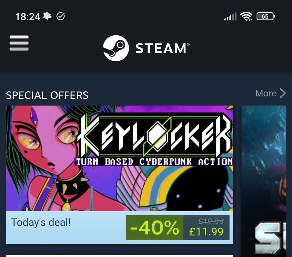 A screenshot of Steam showing that Keylocker is 40% off