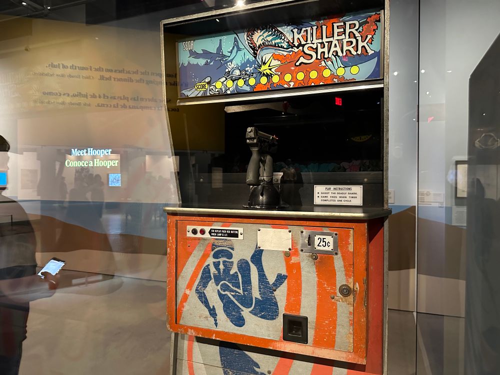 “Killer Shark” arcade cabinet from “Jaws”.