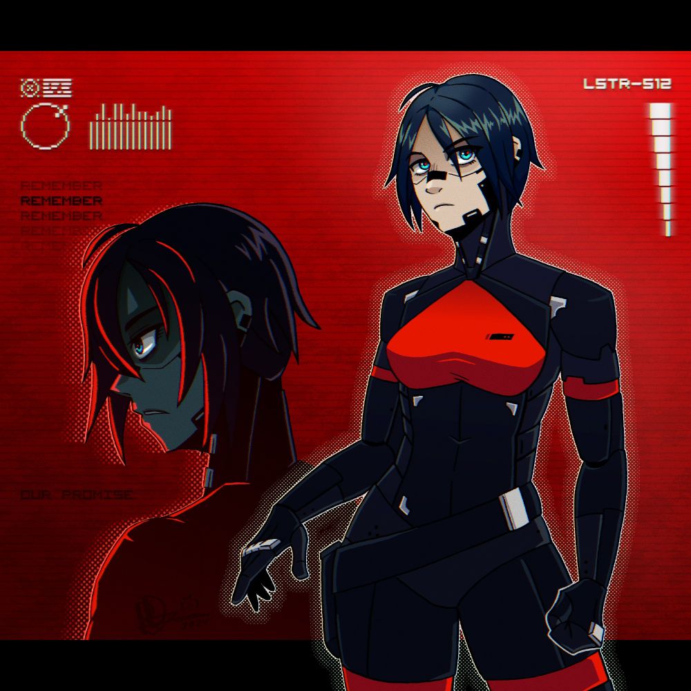 Fan-Artwork of Elster (LSTR-512) from the videogame SIGNALIS.