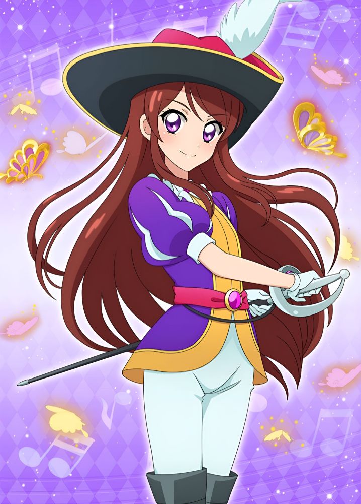 アイカツ！の紫吹蘭ちゃん（CV大橋彩香さん）
前職の療育センター勤務時代周囲の評価が好評だったのが紫吹蘭ちゃんのマルーン髪。
療育センターという障害のある未就学児が多いという環境で一定の評価を得てヘアカラーに目覚めたキャラクターの一人。