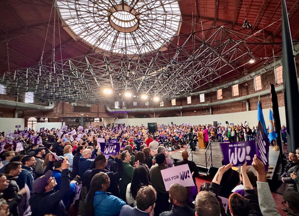 Crowd photo from Michelle Wu’s campaign launch party. 