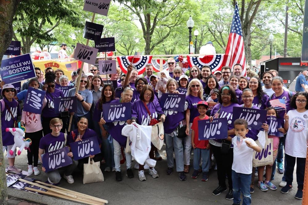 Michelle Wu Bunker Hill parade group