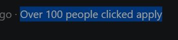 a screenshot from LinkedIn Jobs highlighting the redundant text "Over 100 people clicked apply" that appears above virtually every job post