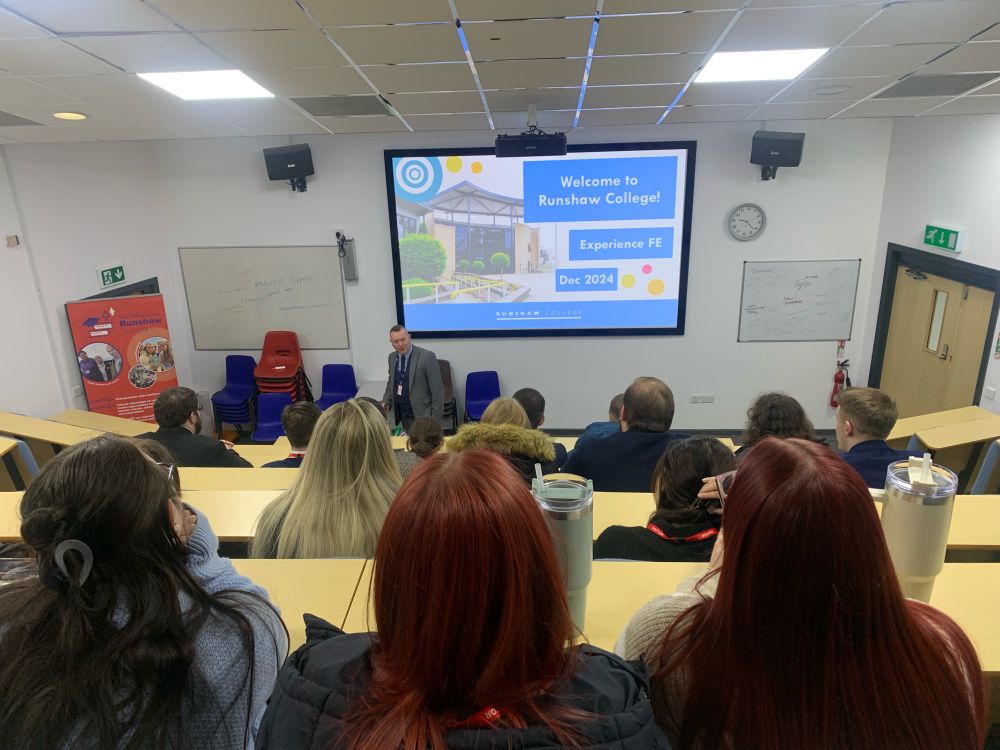 Students in a lecture theatre 