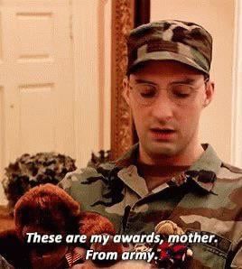 These are my awards, mother. From army.