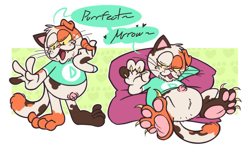 Yours truly as a chubby toon calico cat