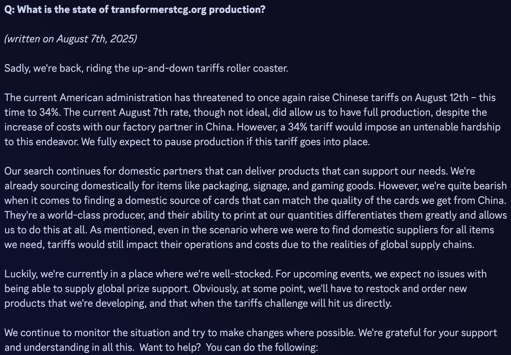 Me explaining why tariffs from the Orange Man are bad for everyone
