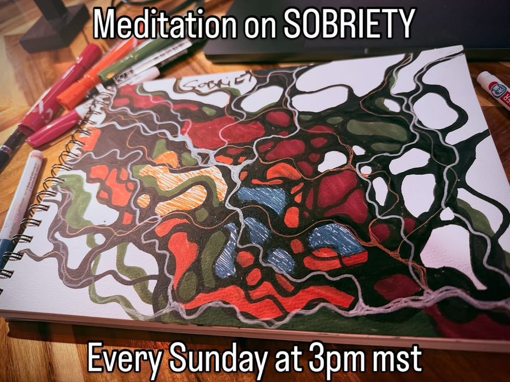 Neurographic art drawing to help sobriety 