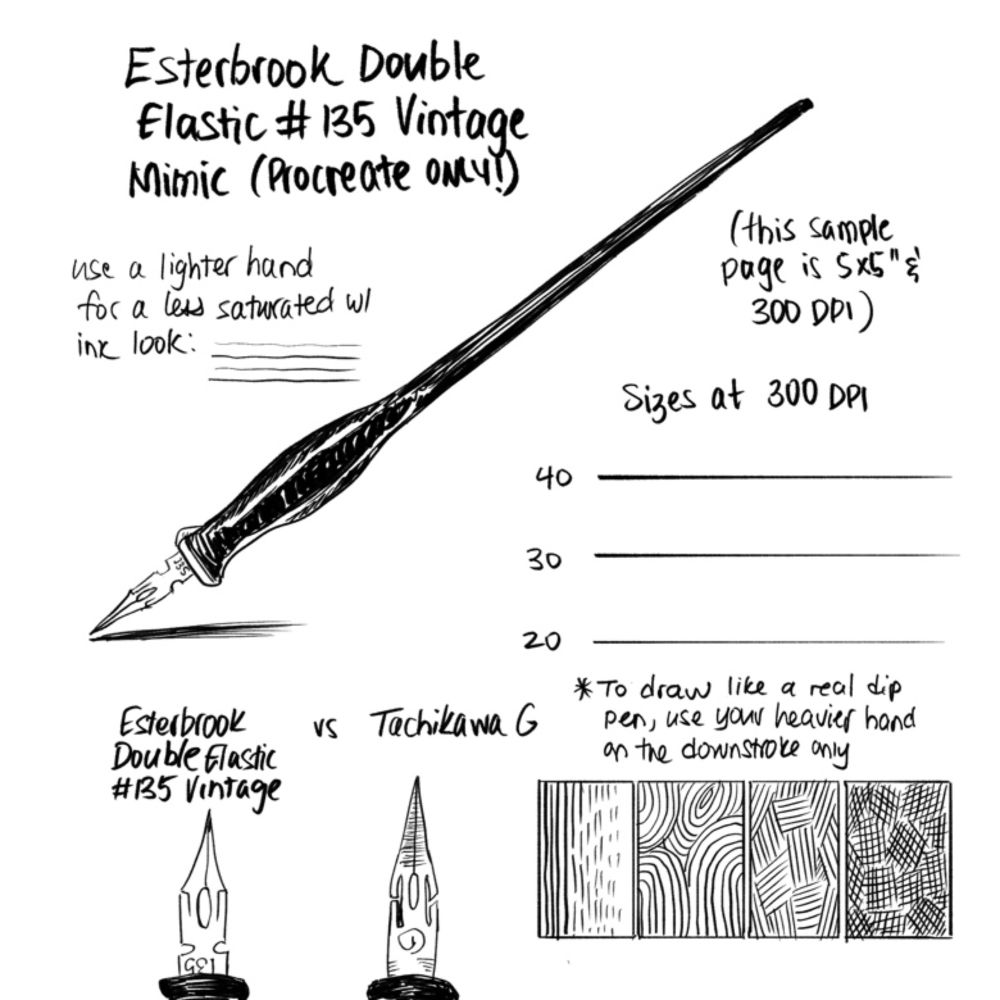 R&Ding analog pens to digital using the Procreate brush engine