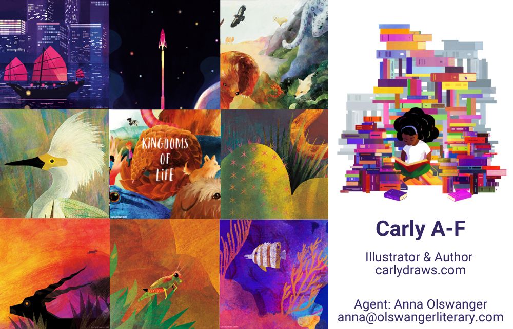 Carly A-F kidlit art postcard