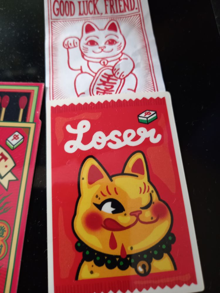 cool stickers of lucky cats by Cathy Kwan