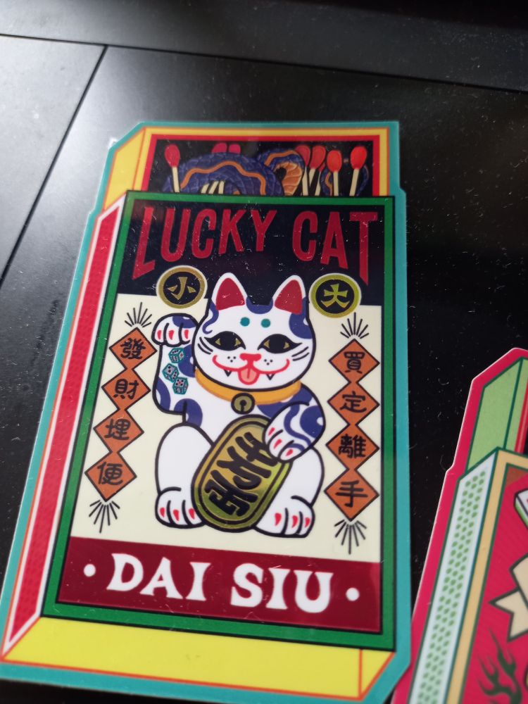 cool stickers of lucky cats by Cathy Kwan