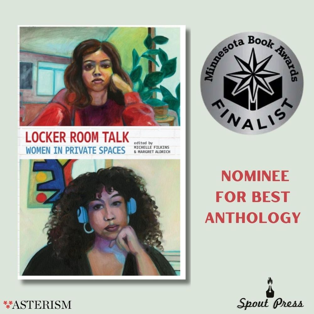 Cover of book "Locker Room Talk: Women in Private Space", nominated for the Minnesota Book Award Best Anthology