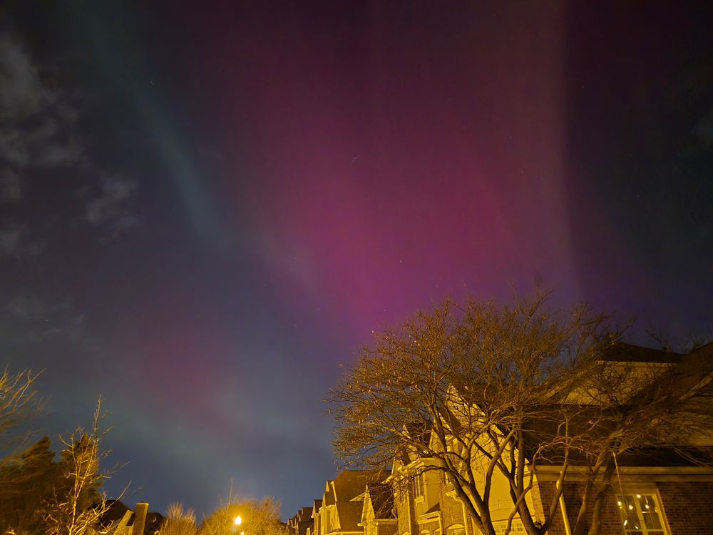 Aurora in the sky over NE Illinois.