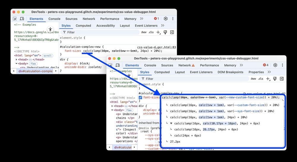 css value debugging