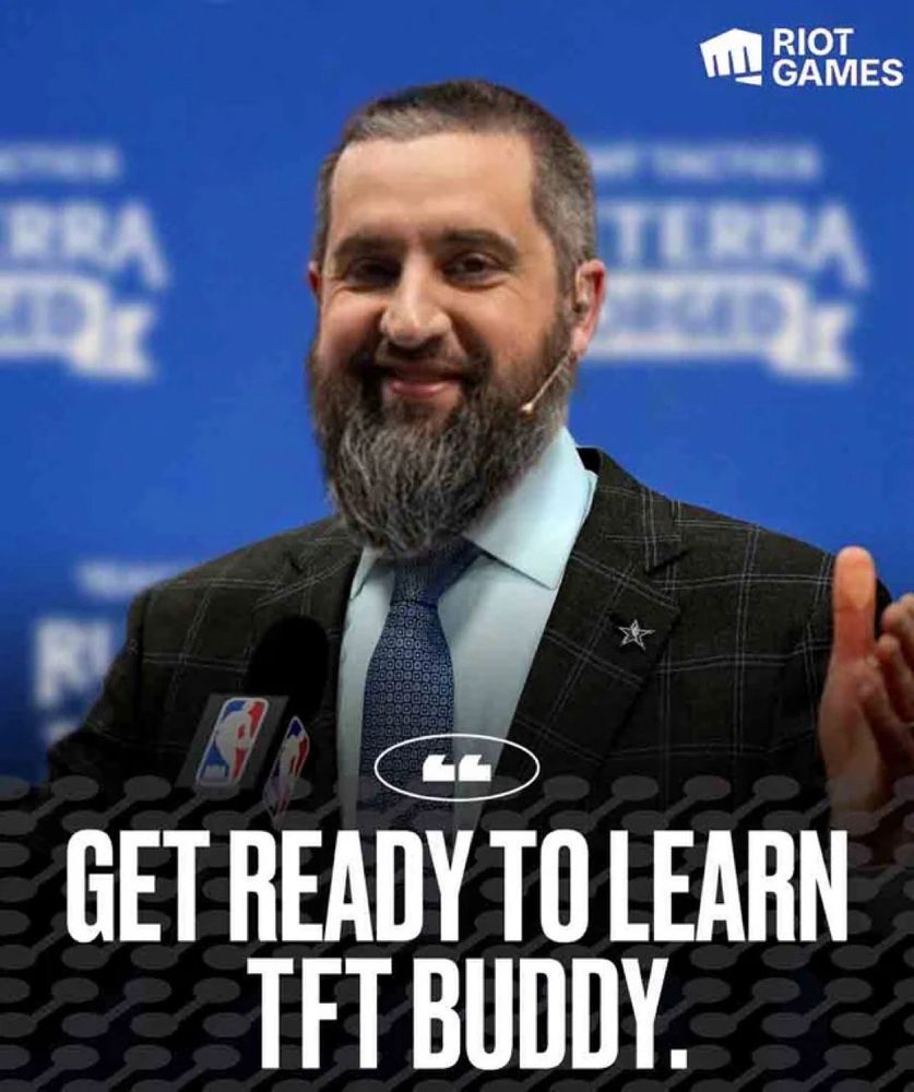 Mortdog, creator of TFT, doing the get ready to learn Chinese meme from NBA communities. 