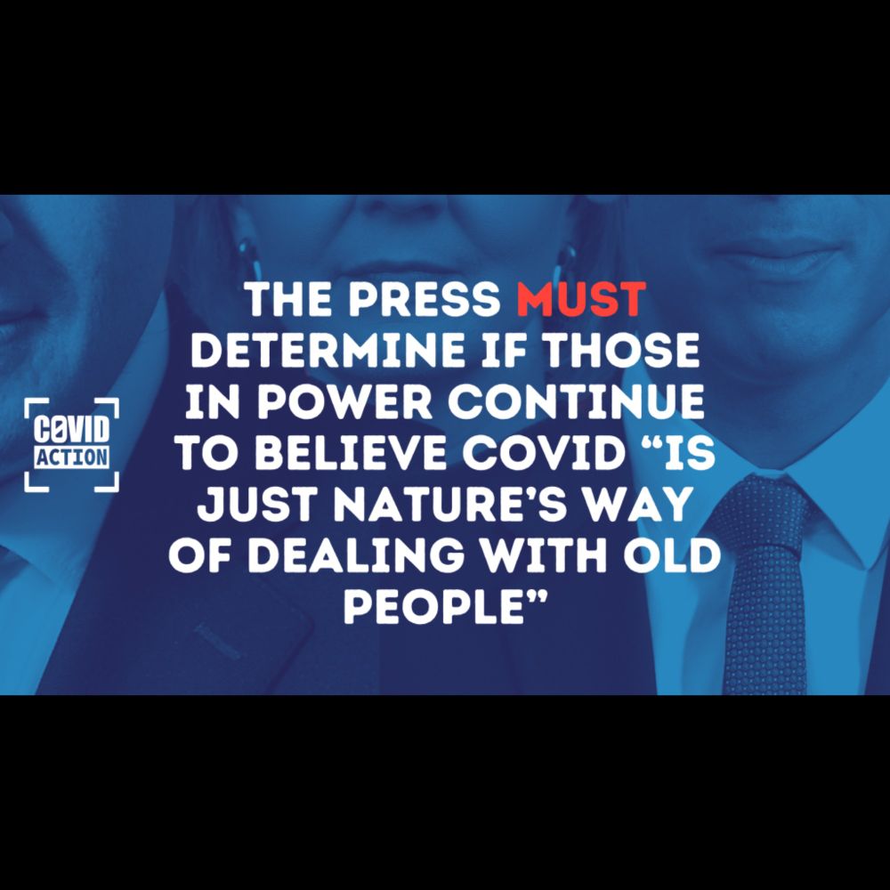 The press must determine if those in power continue to believe Covid “is just nature’s way of de...