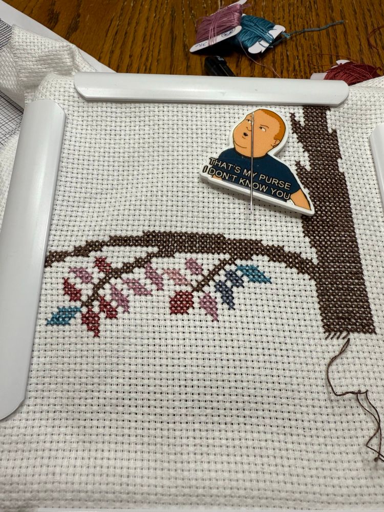 Temperature cross stitch tree
