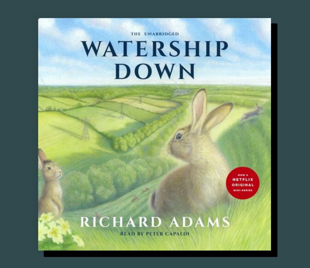 Cover of Richard Adams’ _Watership Down_ read by Peter Capaldi
