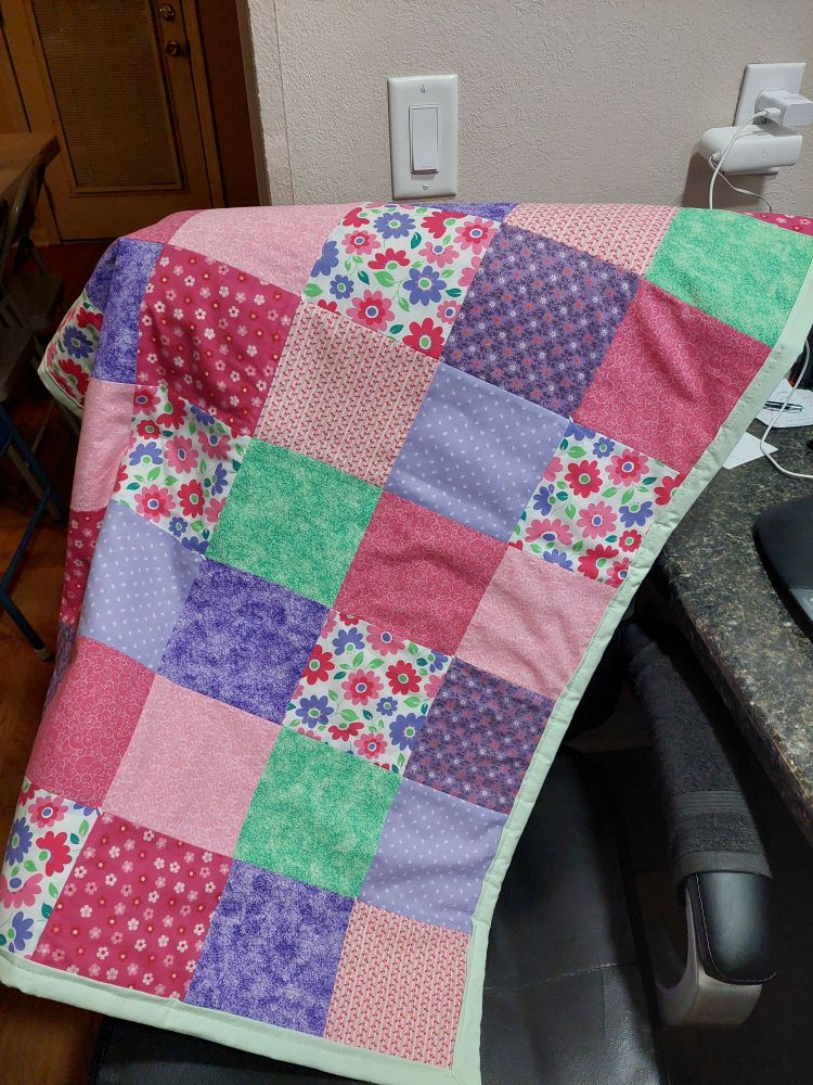 patchwork quilt for a new baby