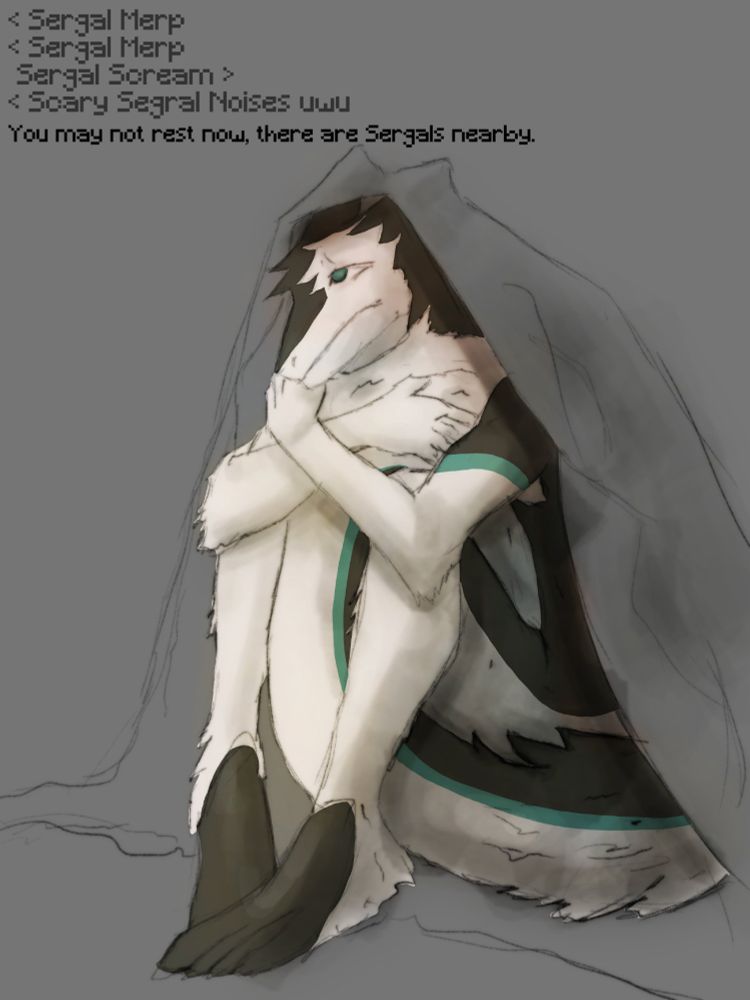 Silly Fluffball cant Sleep because there are Sergals nearby