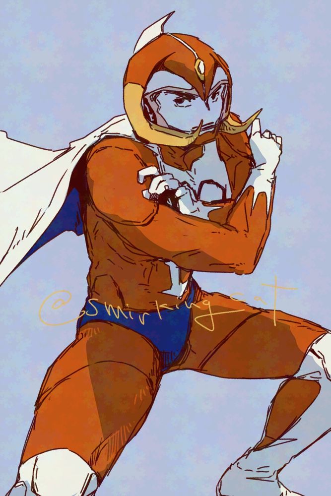 Fan art of Polimar, with his polymer suit.