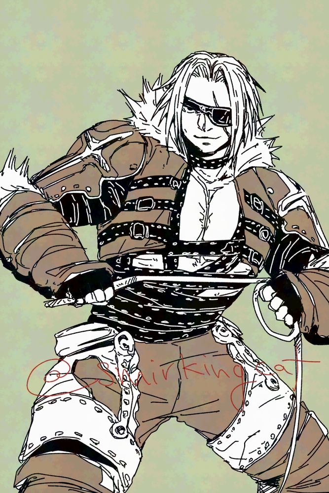 Fan art of Trevor Belmont in their Castlevania Judgement design, holding a whip. 