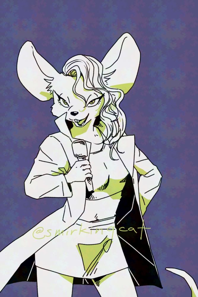 Fan art of Pomme from Rivals of Aether, performing.