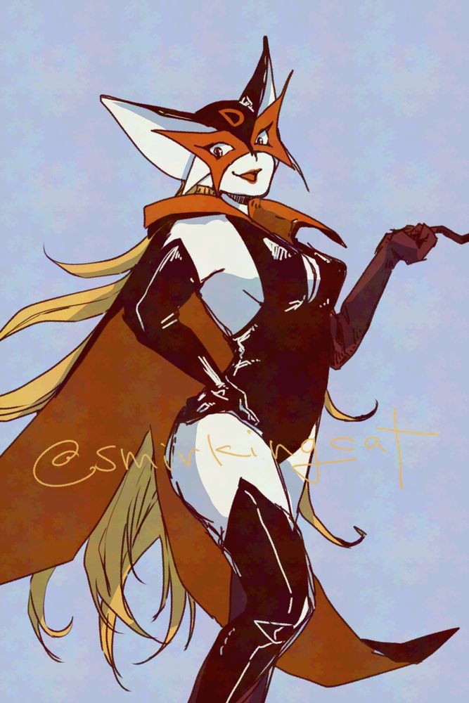 Fan art of Doronjo from Yatterman, standing with hand on her hip.