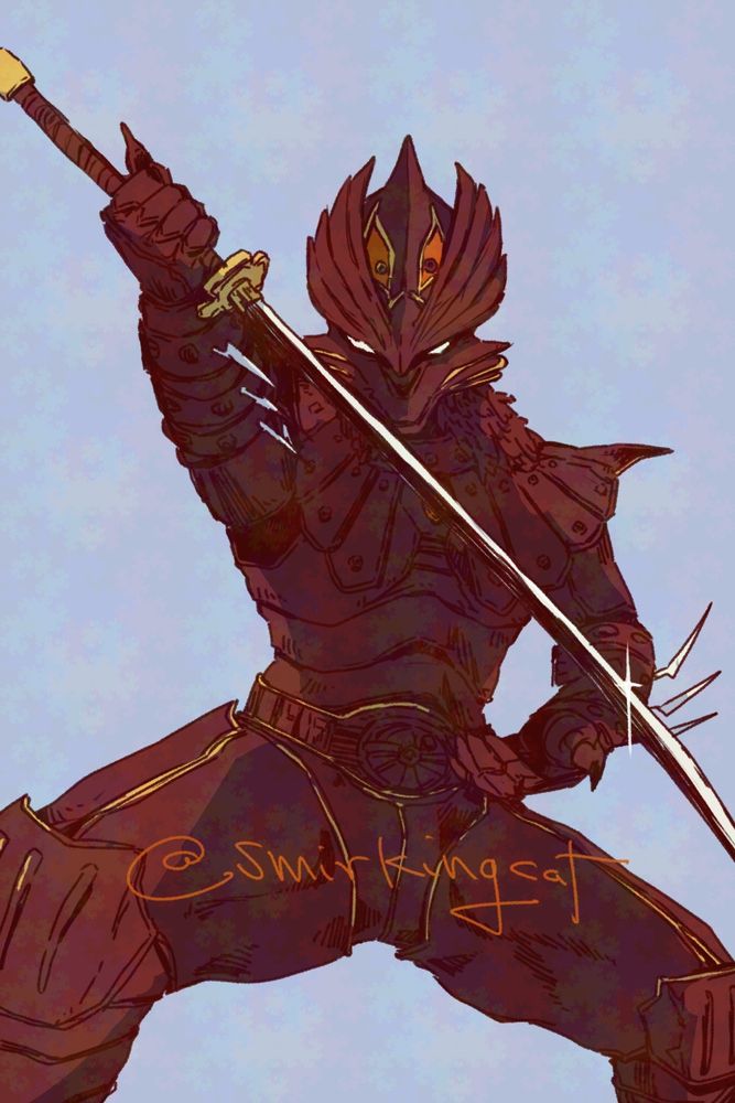 Fan art of Karas, wielding his sword.