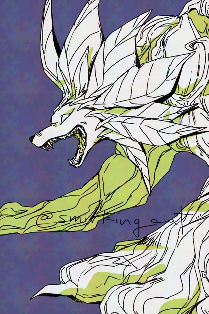 Fan art of Sylvanos from Rivals of Aether profile view.