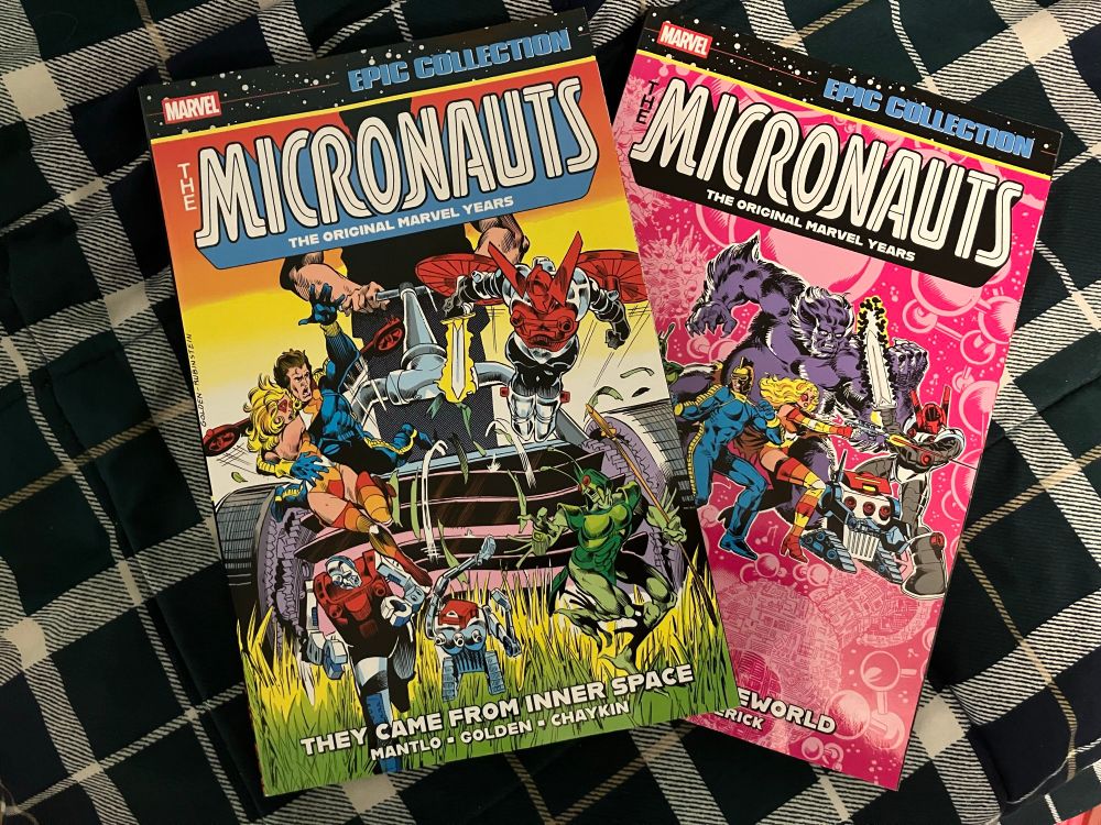 Two Micronauts Epic Collections.