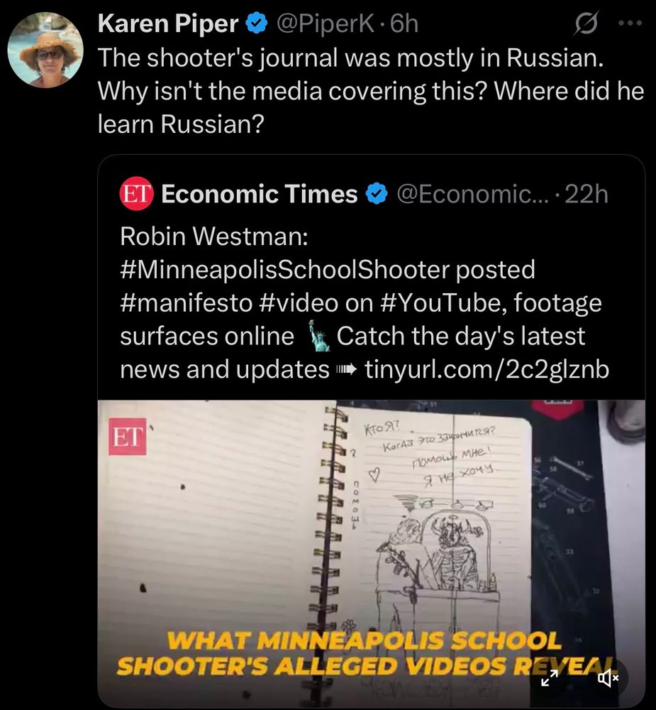 The shooter’s journal was mostly in Russian. Why isn’t the media covering this? Where did he learn Russian?