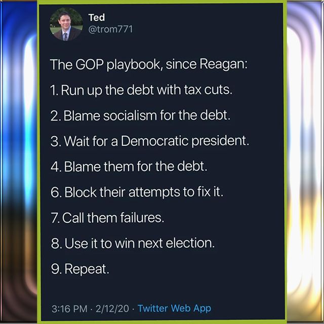 GOP Playbook since Reagan... 