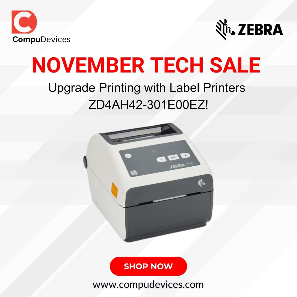ZD4AH42-301E00EZ Zebra ZD421 203 Dpi Bluetooth, USB, Ethernet Healthcare Thermal Barcode Label Printer