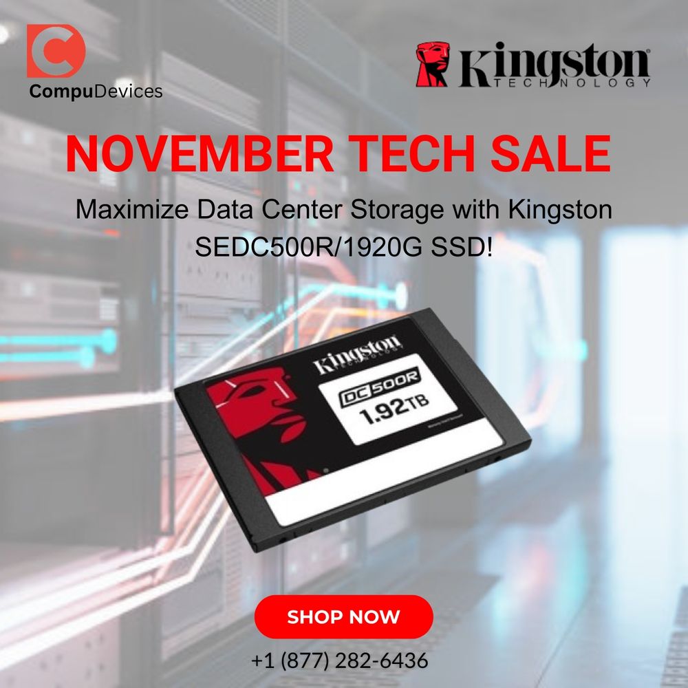 SEDC500R/1920G Kingston Data Center DC500R Series 1.92TB TLC SATA 6Gb/s NAND 2.5-Inch Enterprise Solid State Drive