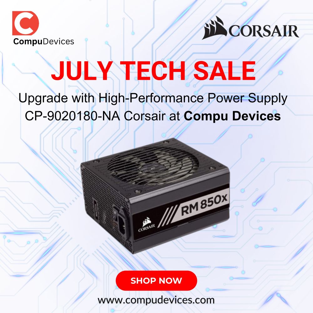 CP-9020180-NA Corsair RMx Series RM850x 850-Watts 80 PLUS Gold Certified Fully Modular Power Supply